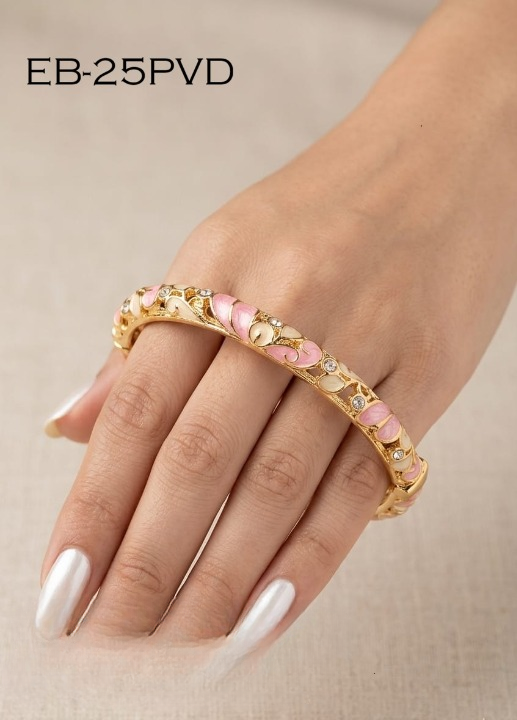 Soft Pink and Cream / Off-White Bangle