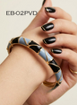 Black and Dusty Blue / Slate Blue Bangle