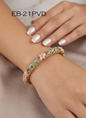 Light Pink and Teal / Aqua Green Bangle