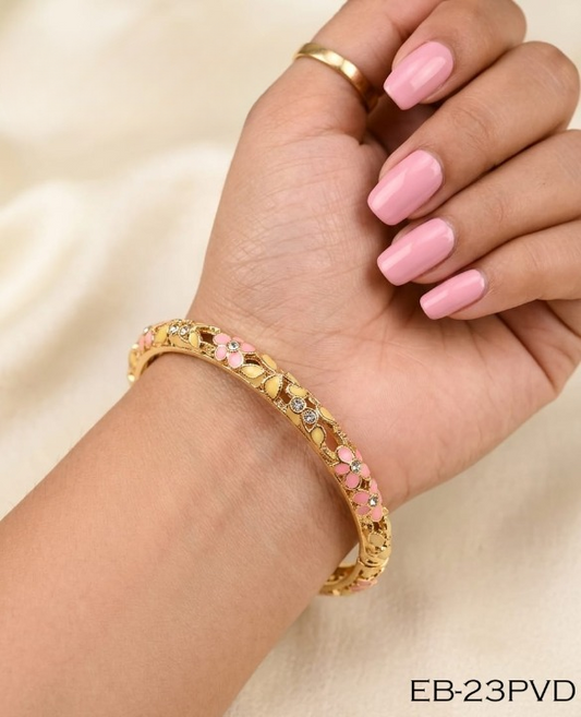 Light Pink and Pale Yellow Bangle