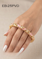 Soft Pink and Cream / Off-White Bangle