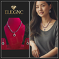 Purple Amethyst Tone AD Necklace Set - Dew Drop