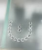 Blue Sapphire Tone AD Necklace Set - Halo Chain Link